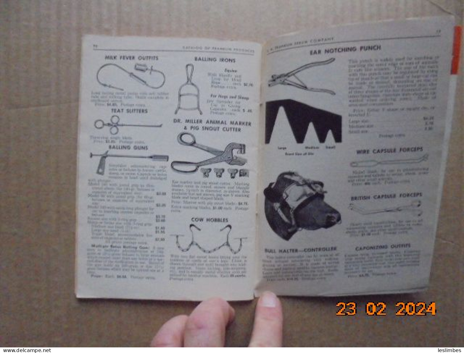 Franklin Vaccines And Supplies For Livestock Catalog No. 58  - O.M. Franklin Serum Company - Scienze Biologiche