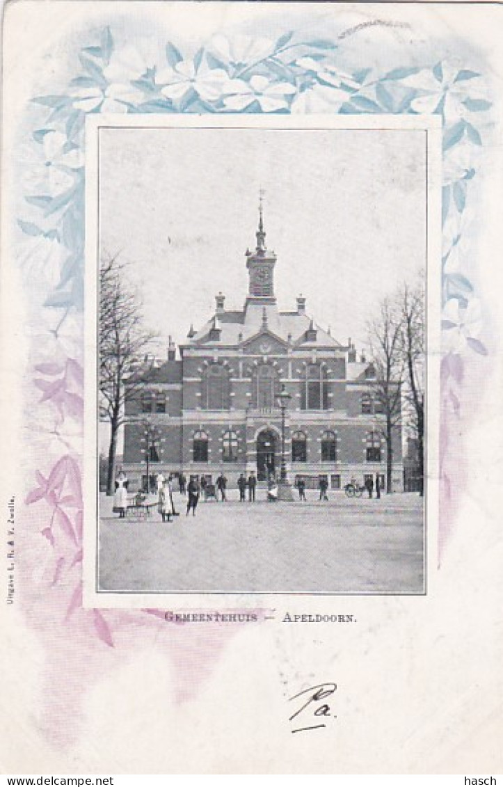 270361Apeldoorn, Gemeentehuis – 1901(minuscule Vouwen In De Hoeken) - Apeldoorn