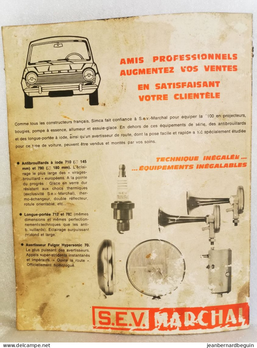 Revue Technique Automobile Originale Fevrier  1968  Numero 262  Simca 1100 - Auto