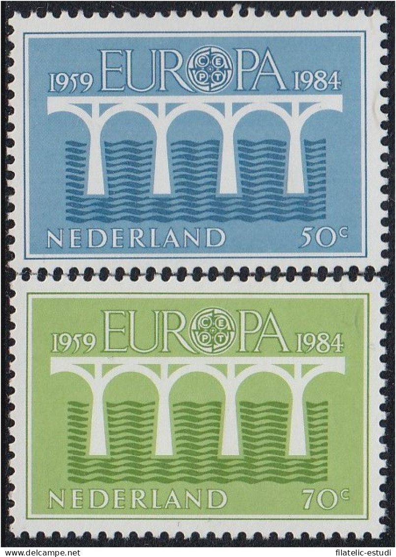 Holanda 1221/22 1984 Puente De La Cooperación Europea MNH - Autres & Non Classés