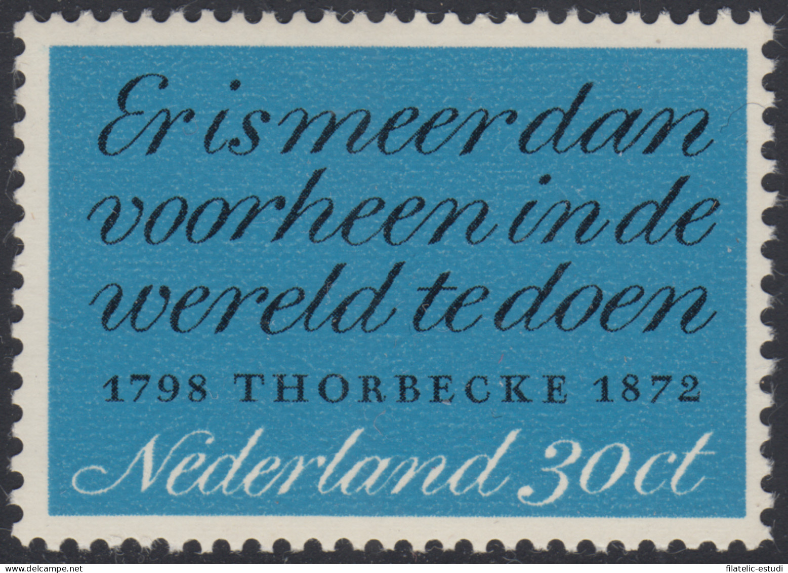 Holanda Netherlands 965 1972 Cent. Muerte J. R. Thorbecke (escritor, Político) - Otros & Sin Clasificación