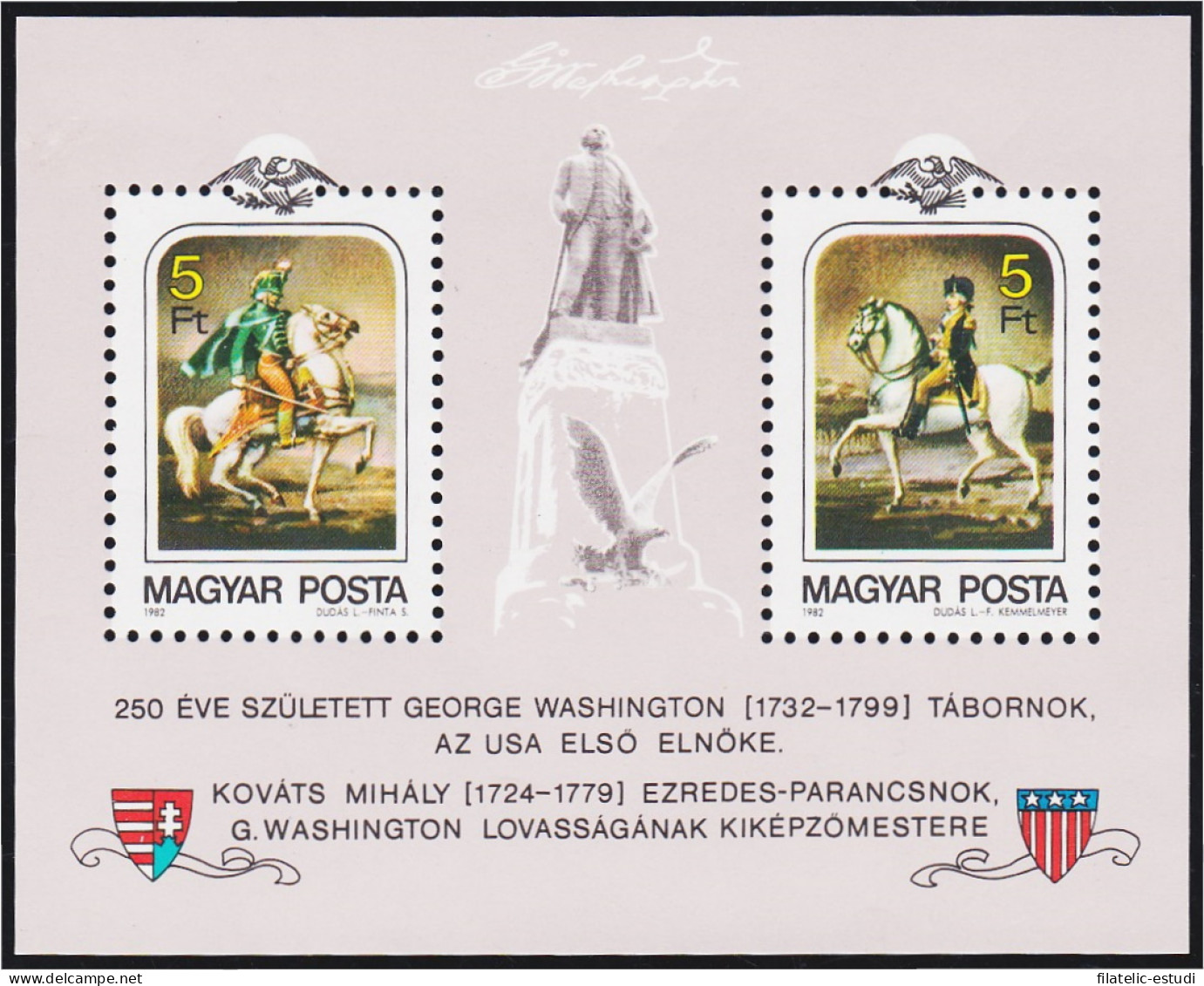 Hungría Hungary HB 161 1982 Presidente George Washington MNH - Other & Unclassified
