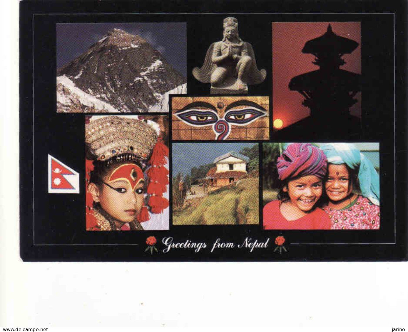 NEPAL, Mt. Everest, Garuda, Temple, Children, Terrace Fields, Living Goddess Eyes Of Soyumbu, Unused - Nepal