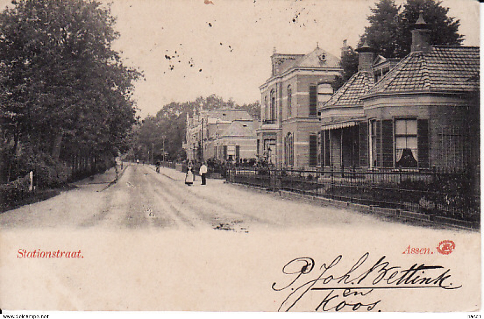 2769	21	Assen, Stationstraat (poststempel 1902) (zie Hoeken) - Assen