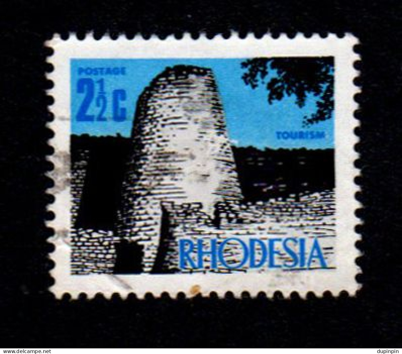 TIMBRE - RHODESIA TOURISM 2.5 C - OBLITERE - RHODESIE AFRIQUE - USED STAMP AFRICA Chateau Fortification - Autres & Non Classés