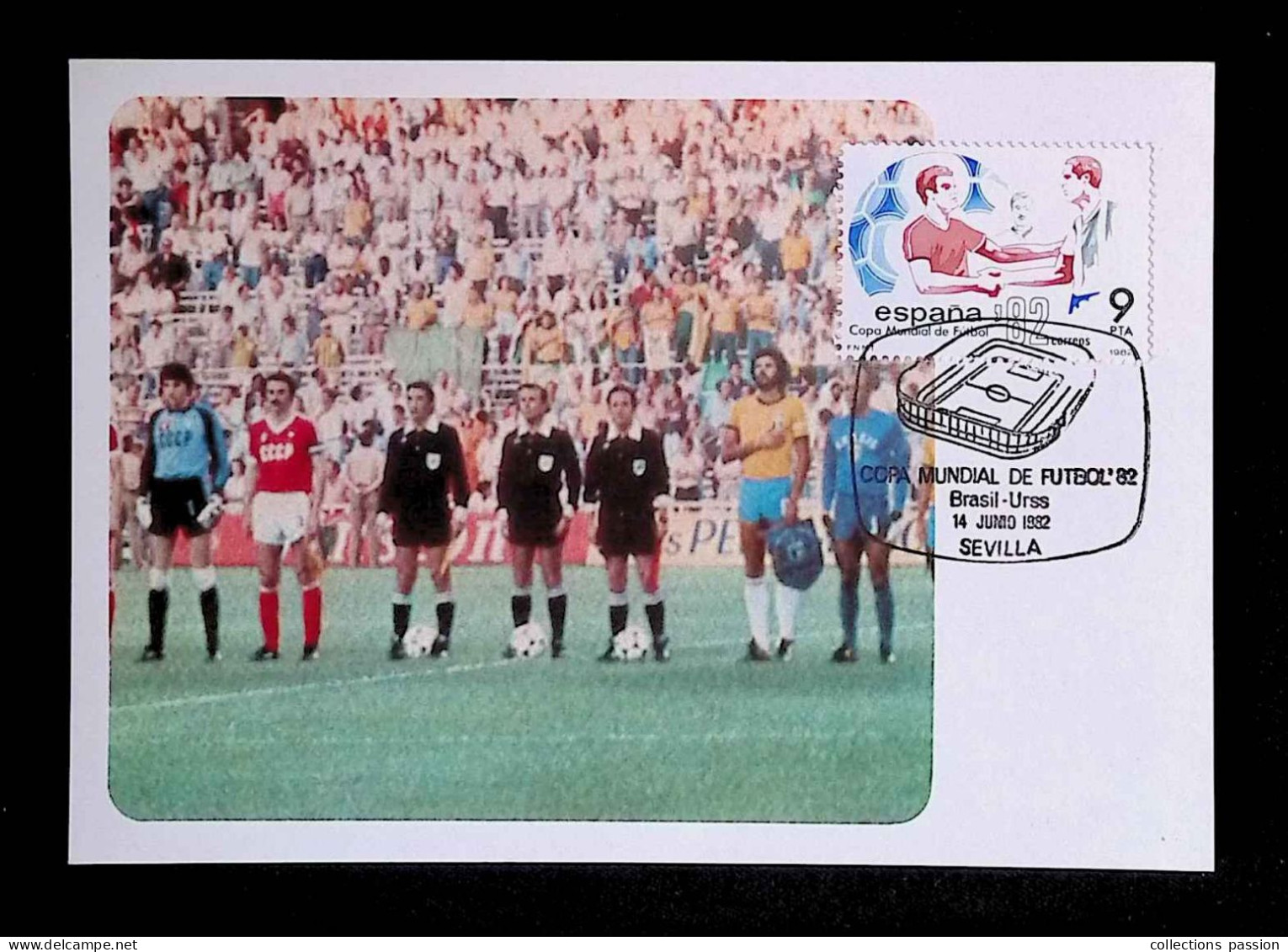 CL, FDC, 1 Er Jour, Carte Maximum, Espagne, Sports, Copa Mundial De Futbol, Sevilla, 14 Junio 1982 - Maximum Kaarten