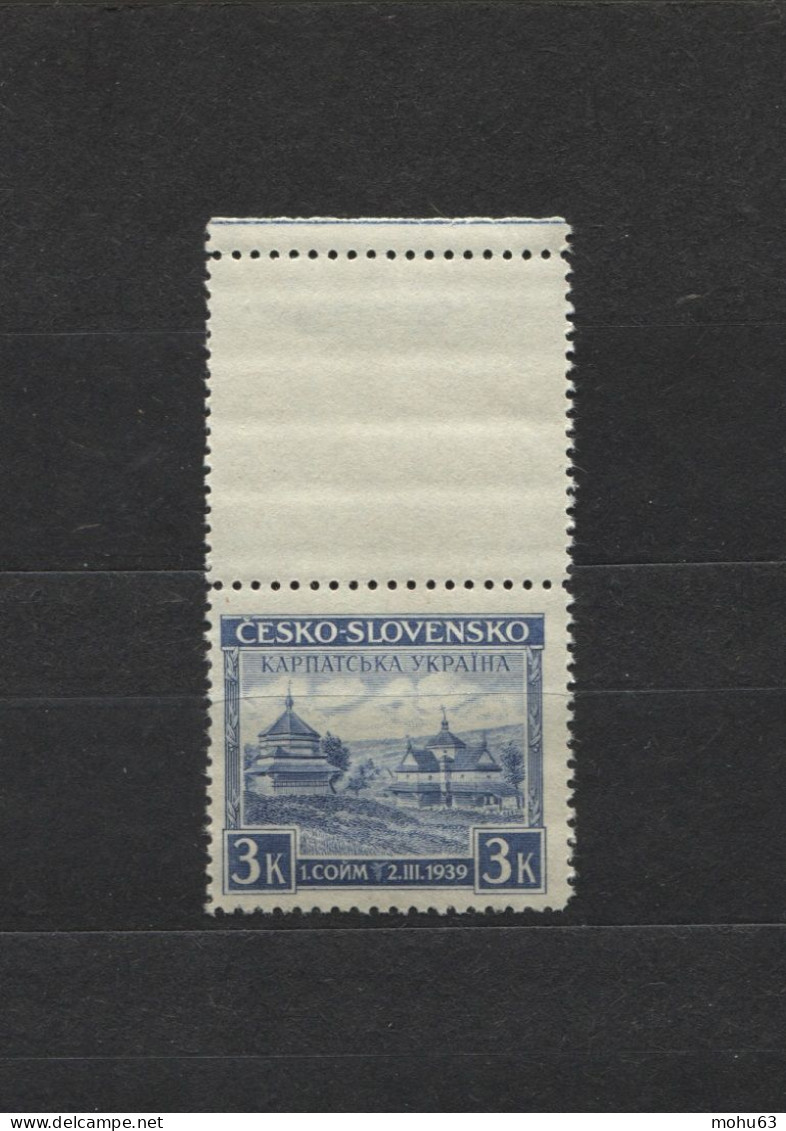 Karpaten-Ukraine  # 1 Leerfeld Oben Postfrisch Eintagsfliege Vom 15.03.1939 - Neufs