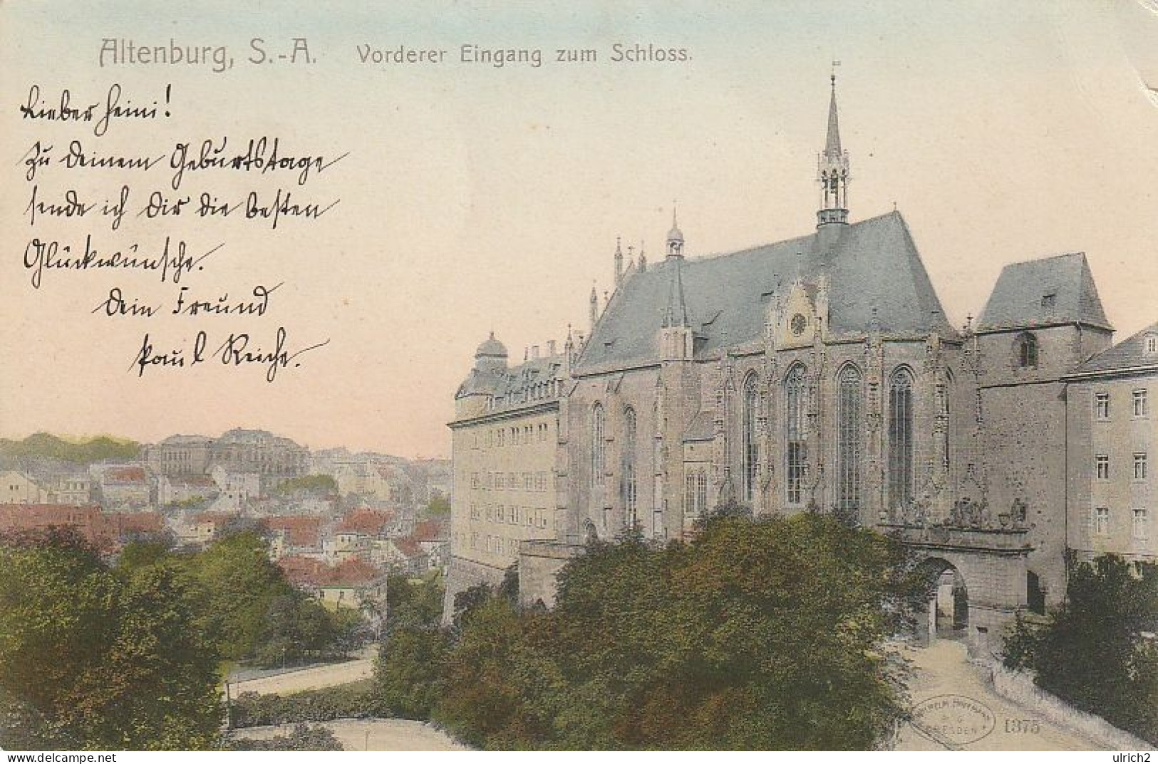AK Altenburg - S.-A. - Vorderer Eingang Zum Schloss - 1904 (67855) - Altenburg