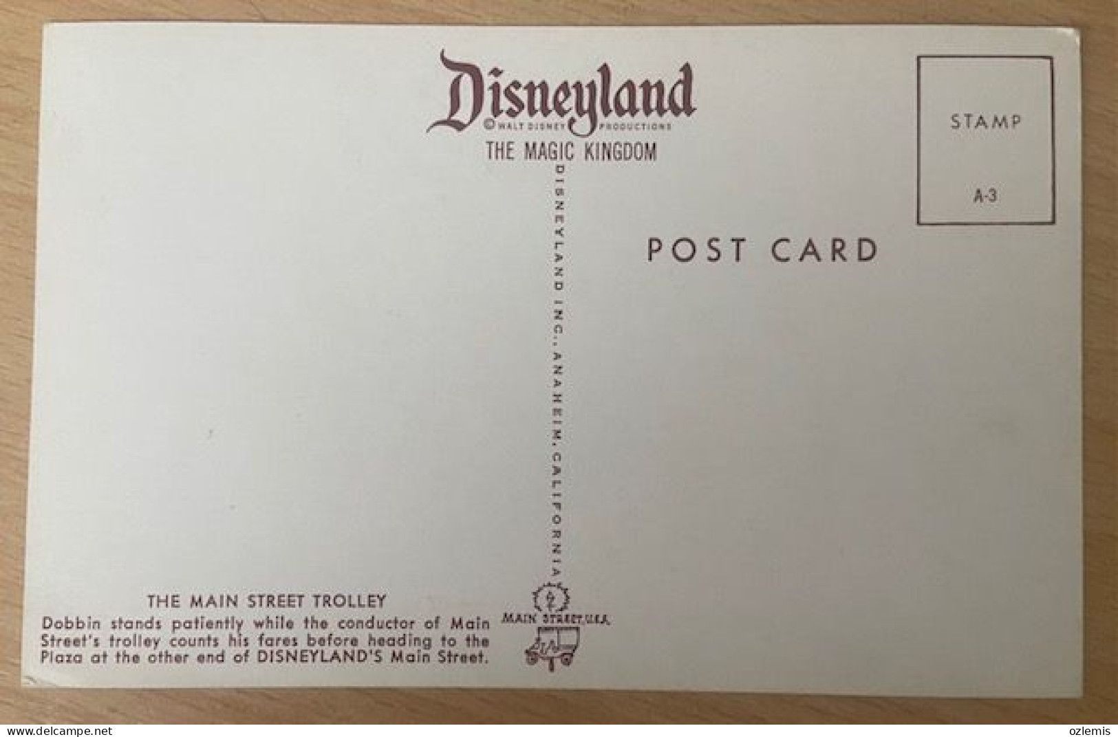 DISNEYLAND THE MAGIC KINGDOM ,THE MAIN STREET TROLLEY ,POSTCARD - Anaheim