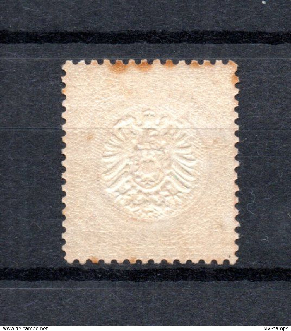 Germany 1874 Old 9 Kreuzer "Brustschild" Stamp (Michel 30) Unused/MNH (brown Spott In Gum) - Unused Stamps