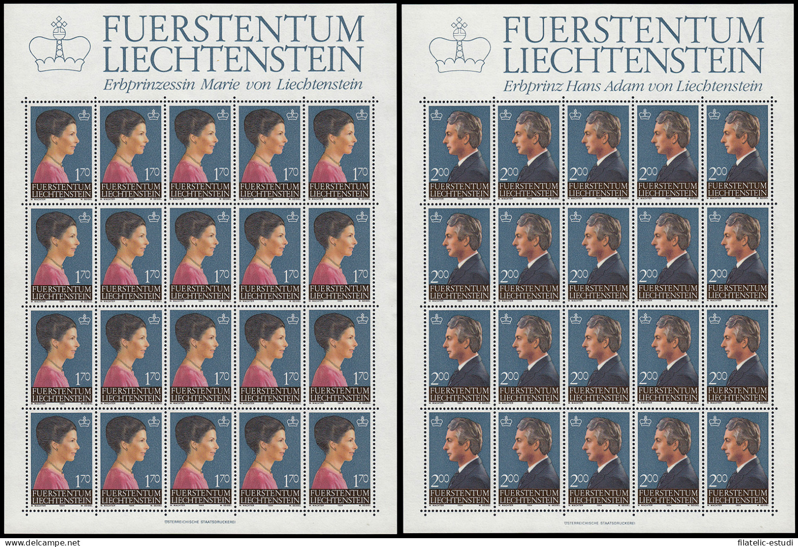 Liechtenstein 802/03 1984 Pareja Principesca MNH - Other & Unclassified