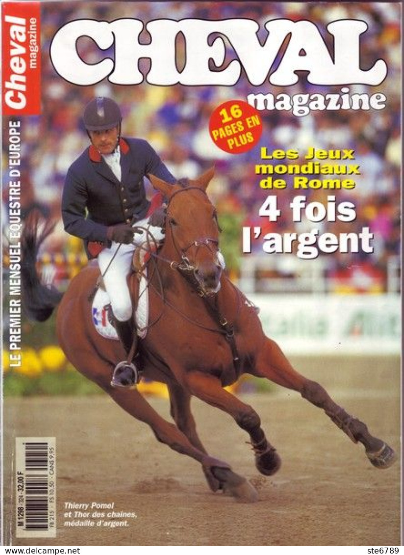 CHEVAL Magazine N° 324 Novembre 1998  TBE  Chevaux Equitation Mensuel Equestre - Animaux