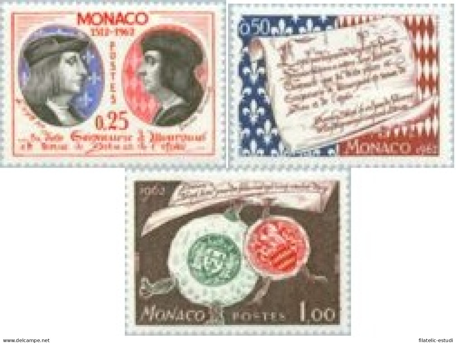 Monaco - 576/78 - 1962 450º Aniv. De La Soberanía Lujo - Other & Unclassified