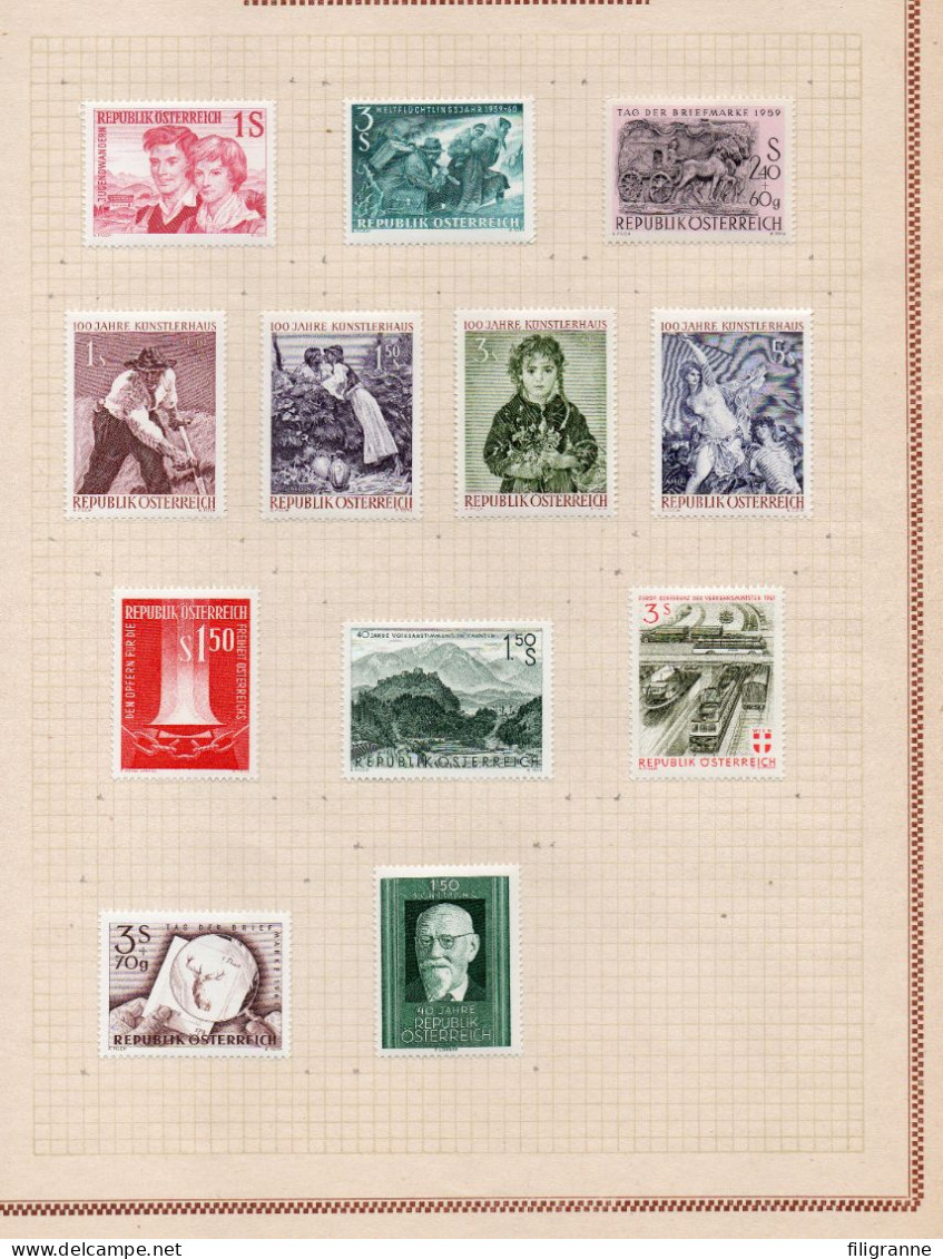 PETITE COLLECTION DE TIMBRES NEUFS AVEC CHARNIERE PROPRE BONNE COTE CEDEE A 22E