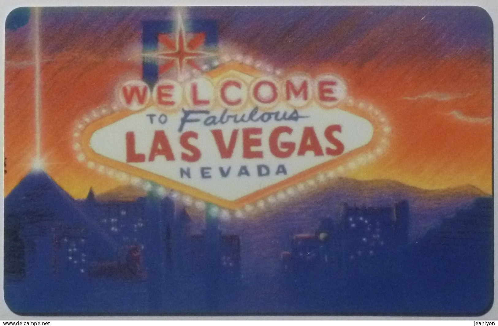 LAS VEGAS - NEVADA / Welcome - Carte Téléphonique Prépayée Américaine LONG DISTANCE PHONE CARD Utilisée - Paysages