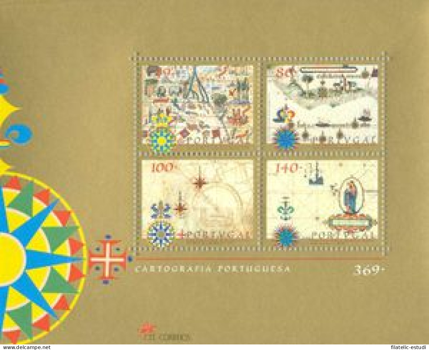 Portugal - 13-HB - 1998 Cartografía Portuguesa Mapas Hojita Bloque 4 Val. Nº 2 - Other & Unclassified