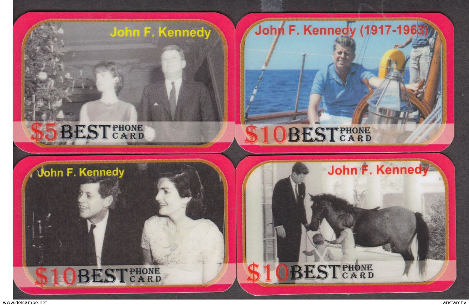 USA PRESIDENT JOHN F. KENNEDY SET OF 24 PHONE CARDS - Characters