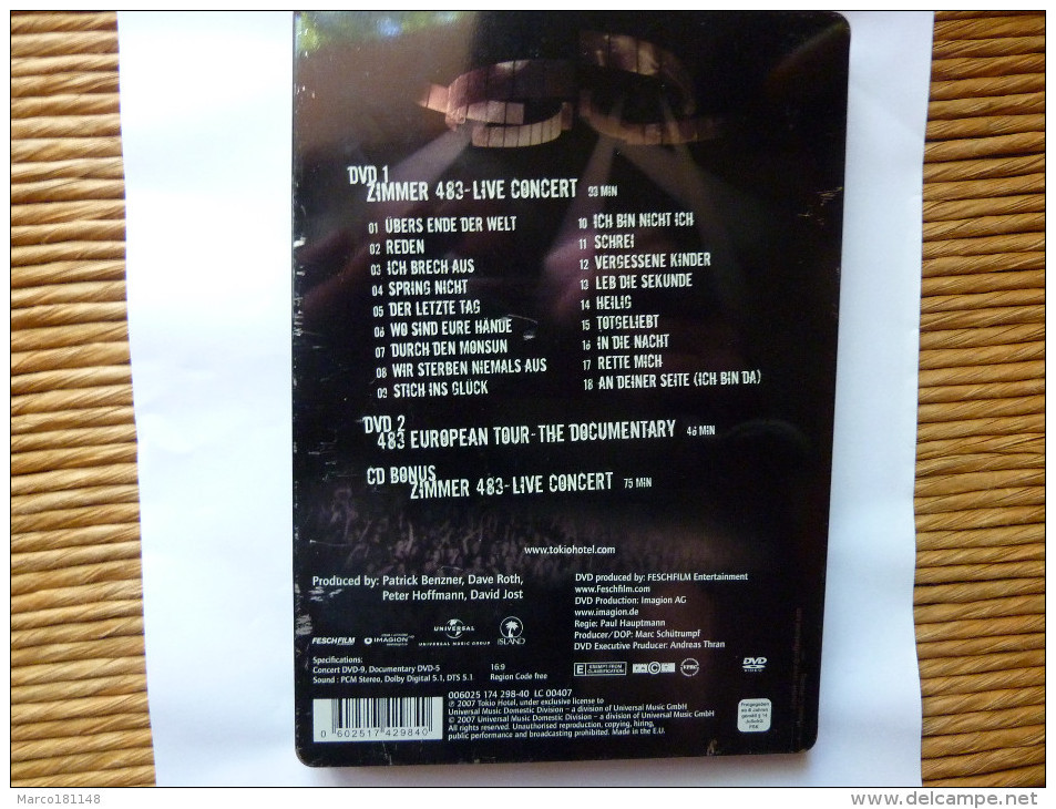 Tokio Hotel Concert 2 DVD Et 1 CD - DVD Musicali