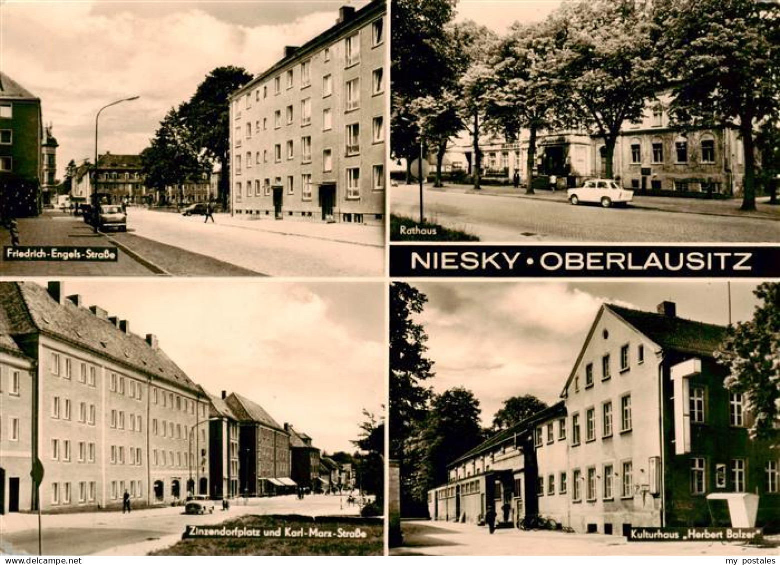 73962299 Niesky_Oberlausitz_Sachsen Friedrich Engels Strasse Rathaus Zinsendorfp - Niesky