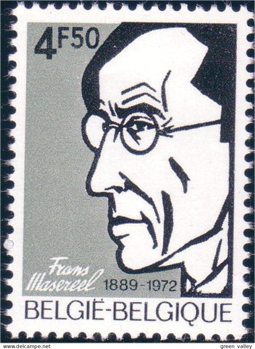 198 Belgium Frans Masereel Engraver Graveur MNH ** Neuf SC (BEL-308b) - Gravures