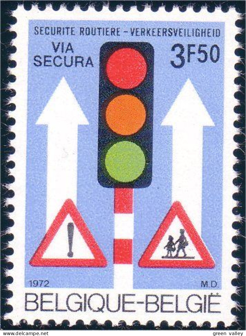 198 Belgium Traffic Signal Panneau Routier Road Safety MNH ** Neuf SC (BEL-298) - Accidents & Road Safety