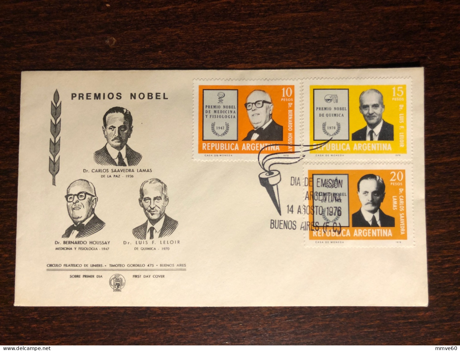 ARGENTINA FDC COVER 1976 YEAR DOCTORS HEALTH MEDICINE STAMPS - FDC