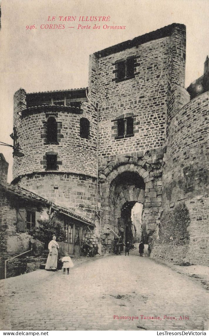 FRANCE - Le Tarn Illustré - Cordes - Vue Générale à L'entrée De La Portes Des Ormeaux - Carte Postale Ancienne - Cordes