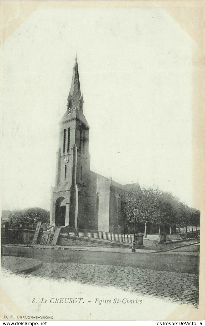 FRANCE - Le Creusot - Eglise Saint Charles - Carte Postale Ancienne - Le Creusot