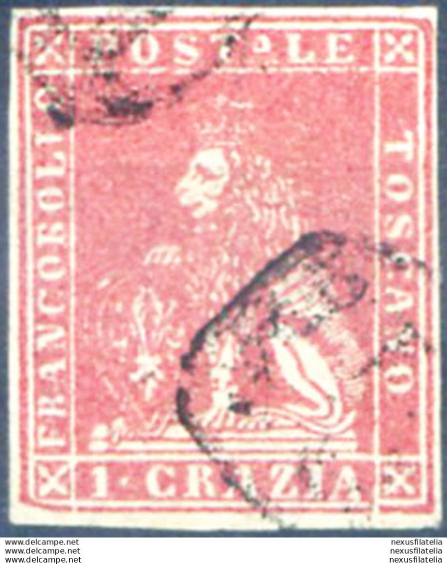 Toscana. Marzocco 1 Cr. 1857. Usato. - Ohne Zuordnung