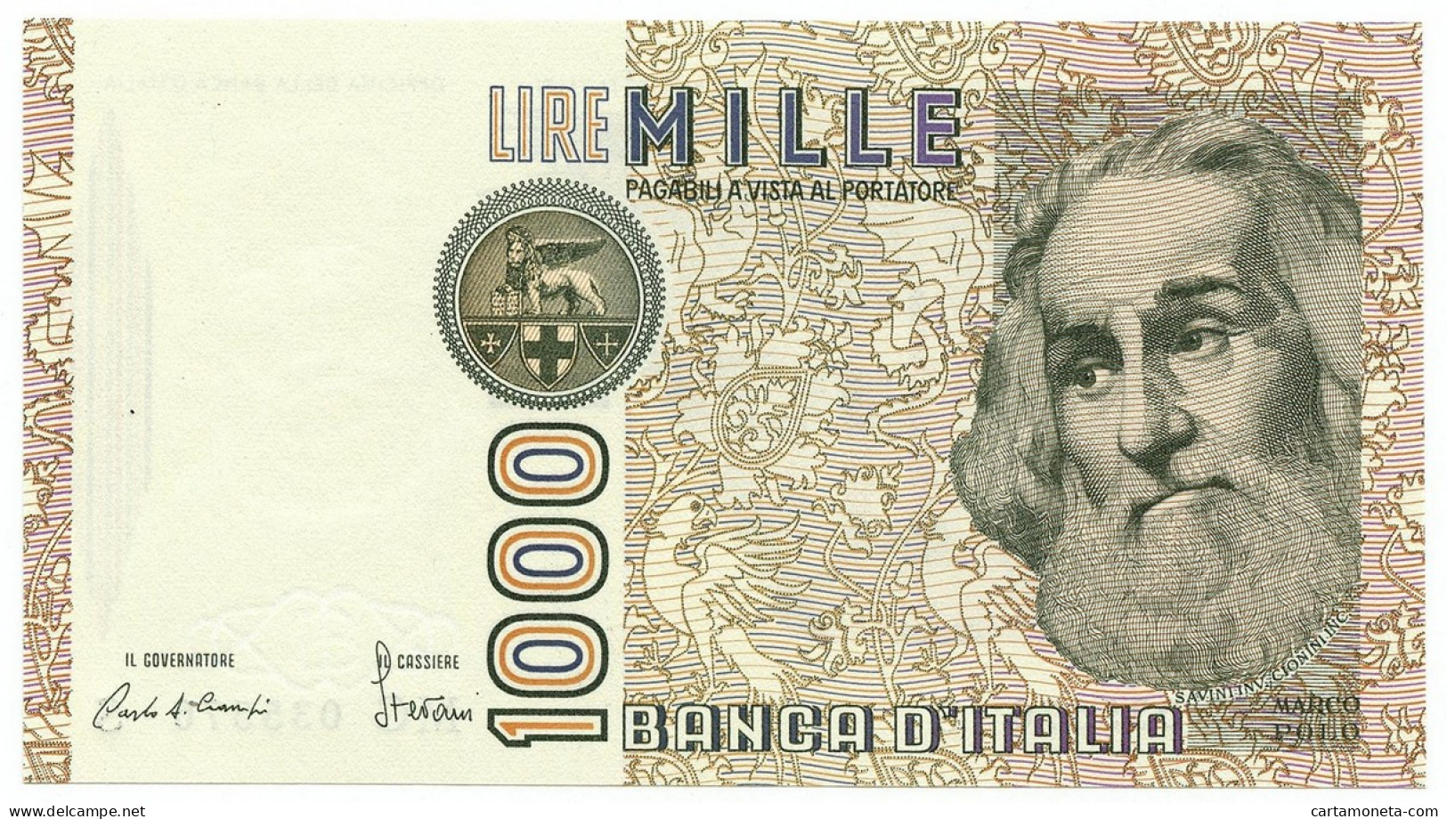 1000 LIRE MARCO POLO LETTERA C 14/03/1984 FDS - Autres & Non Classés