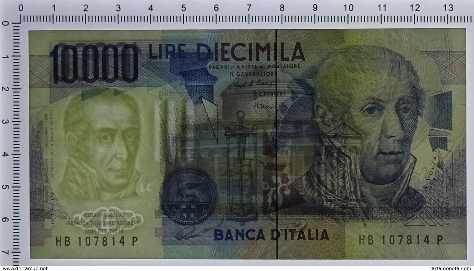 10000 LIRE BANCA D'ITALIA ALESSANDRO VOLTA LETTERA B 28/10/1985 FDS-/FDS - Sonstige & Ohne Zuordnung