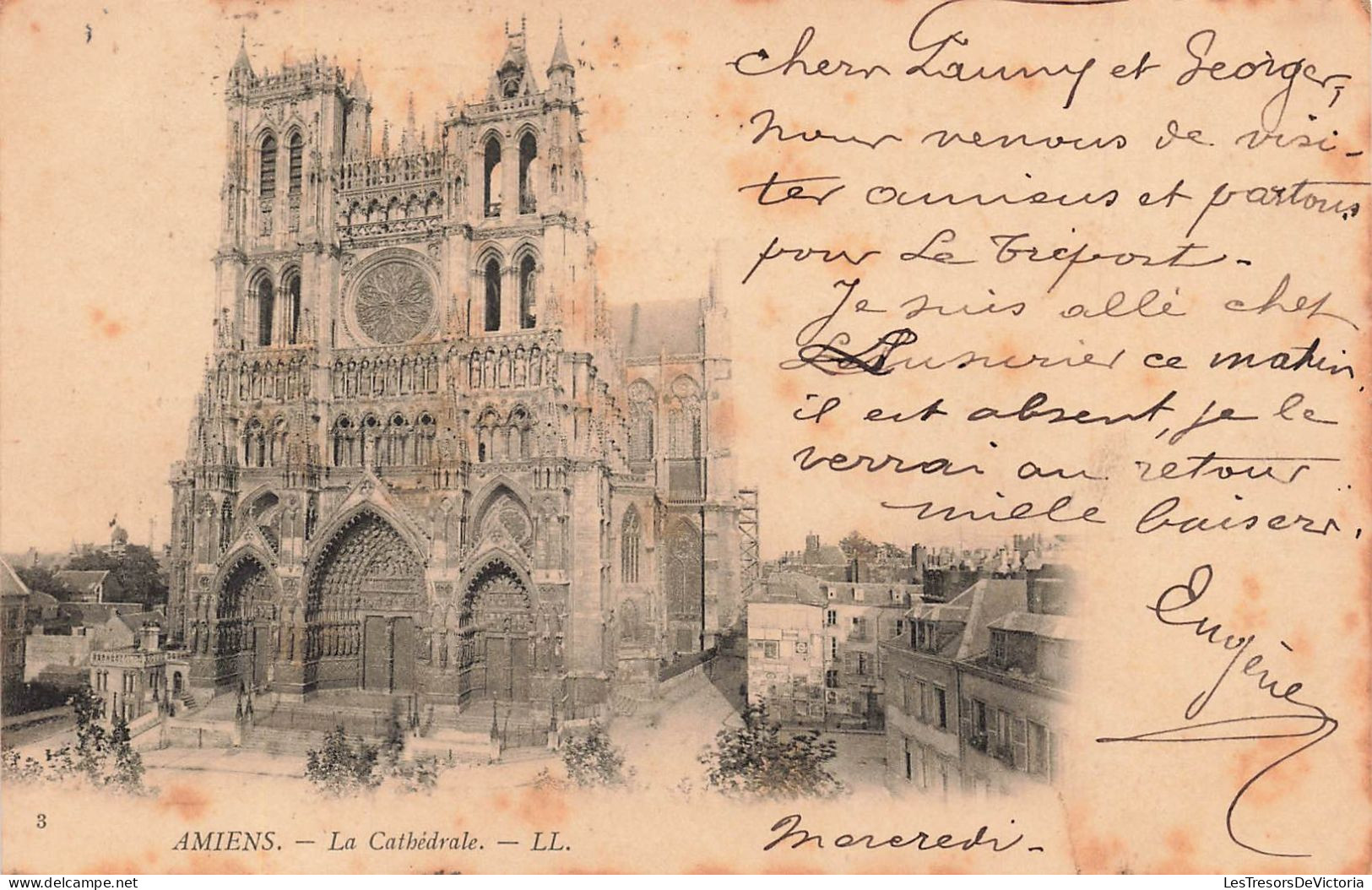 FRANCE - Amiens - Vue Générale De La Cathédrale - L L - Vue à L'extérieur - Carte Postale Ancienne - Amiens