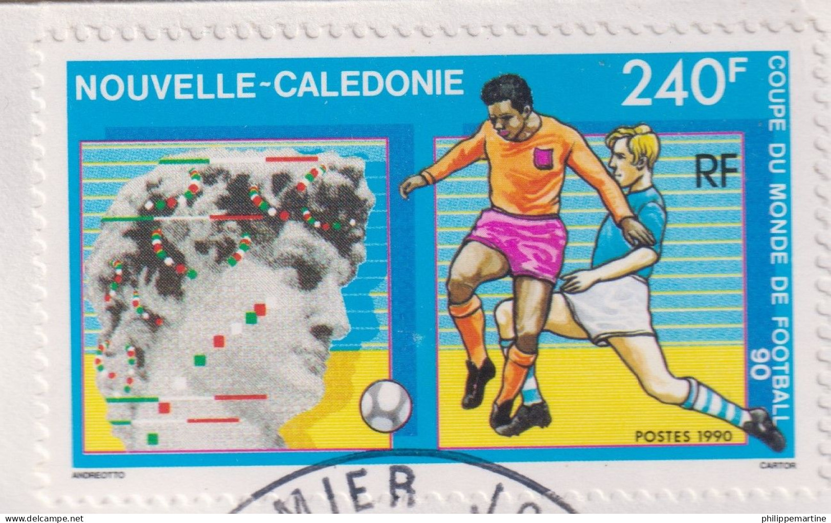 Nouvelle Calédonie 1990 - YT 596 (o) Sur Fragment - Oblitérés