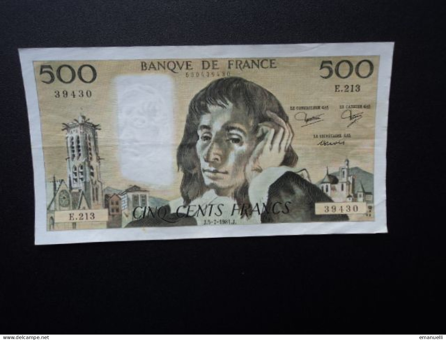 FRANCE : 500 FRANCS   5-7-1984    FAY 71 / P 156e      TTB * - 500 F 1968-1993 ''Pascal''