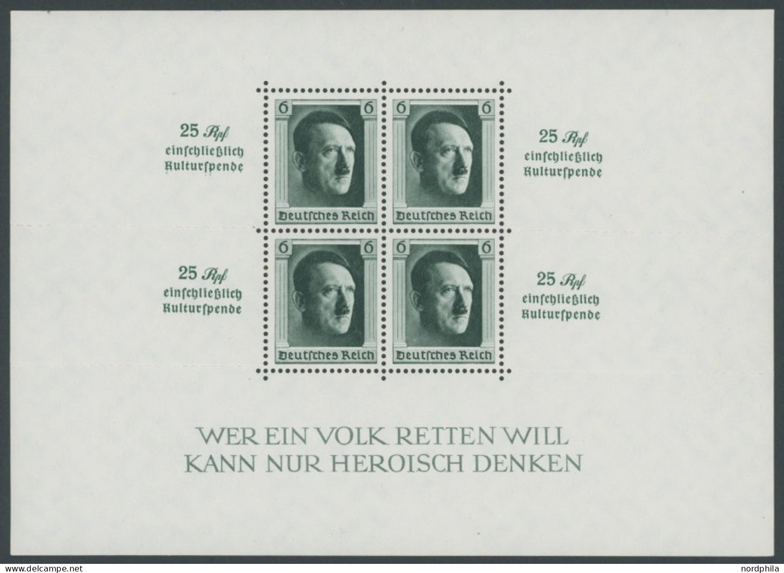 Dt. Reich Bl. 9 **, 1937, Block Kulturspende, Postfrisch, Pracht, Gepr. Schlegel, Mi. 320.- - Blocs
