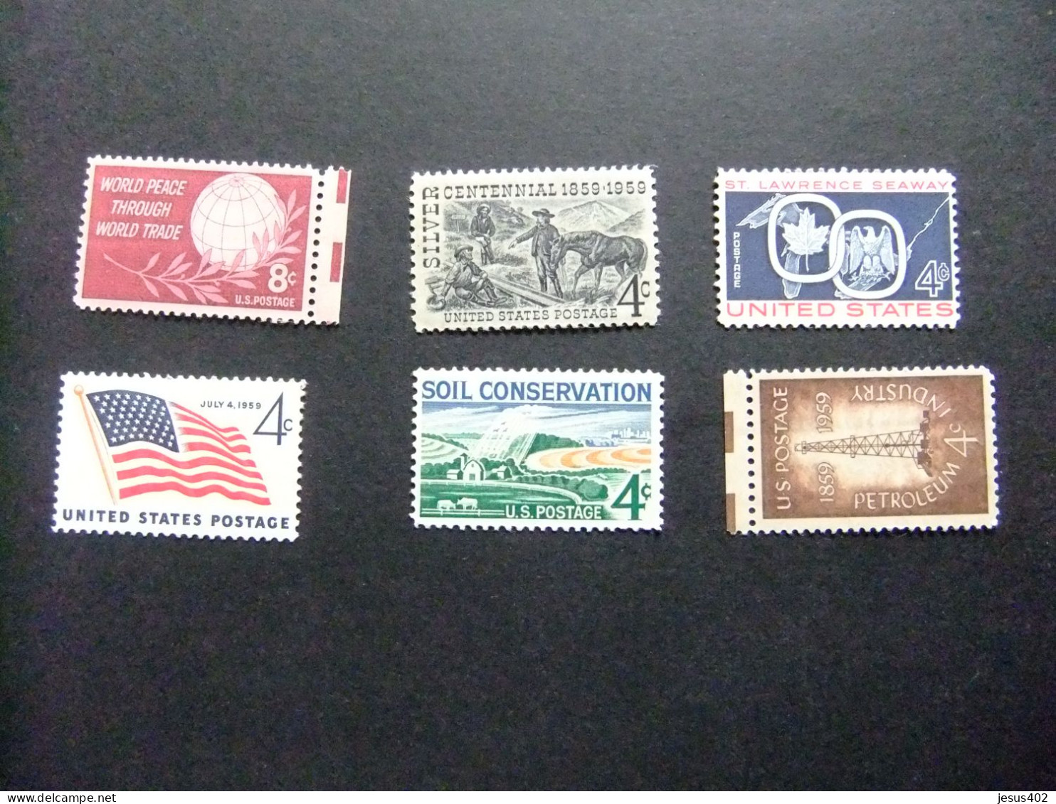 ESTADOS UNIDOS / ETATS-UNIS D'AMERIQUE 1959 /PAZ MUNDIAL DEL COMERCIO + PETROLEO YVERT 668-73 ** MNH - Nuevos