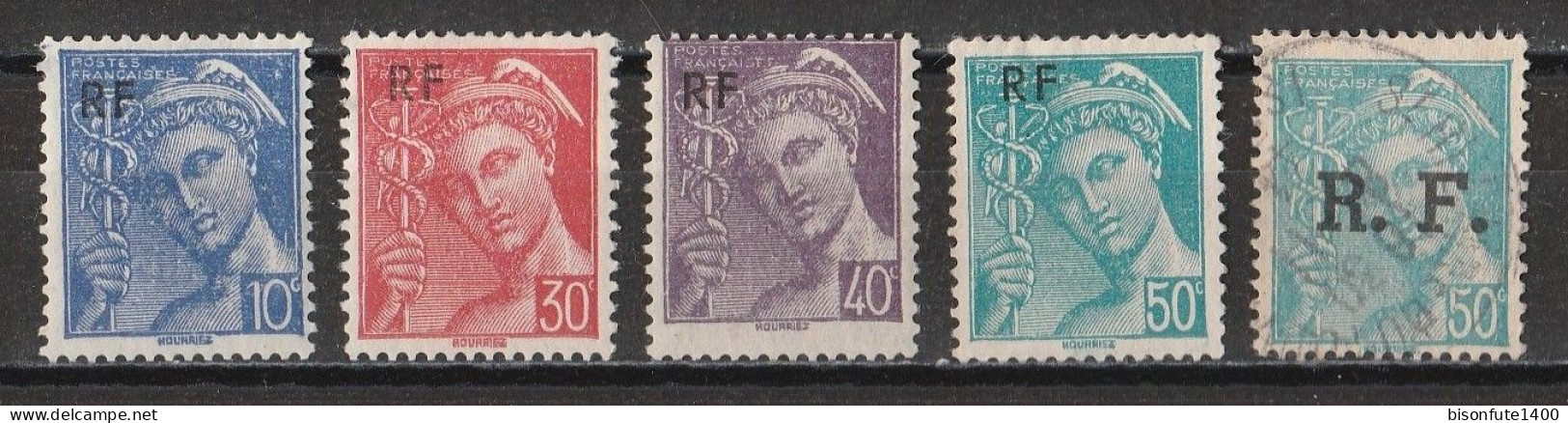 France 1944 : Timbres Yvert & Tellier N° 657 - 658 - 659 - 660 Et ??? Avec Oblitérations Rondes. - Oblitérés