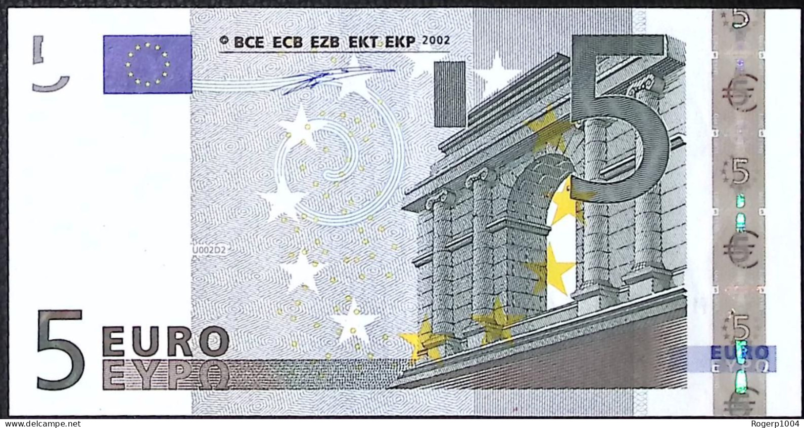 PORTUGAL * 5 Euros * 24/09/2003 * Etat/Grade SPL/aUNC * Tirage (M) U002 D2 - 5 Euro