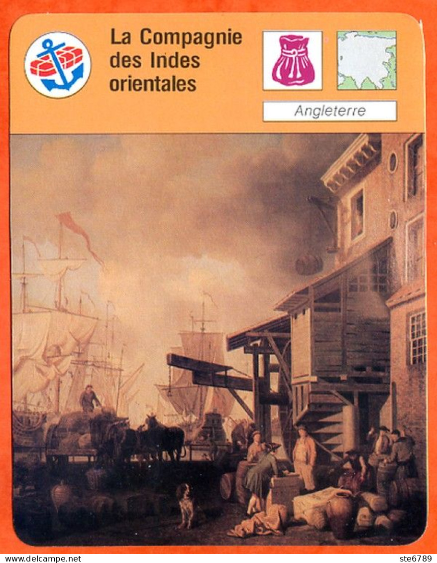 La Compagnie Des Indes Orientales Angleterre Bateaux Fiche Illustrée Cousteau  N° 765 - Boten