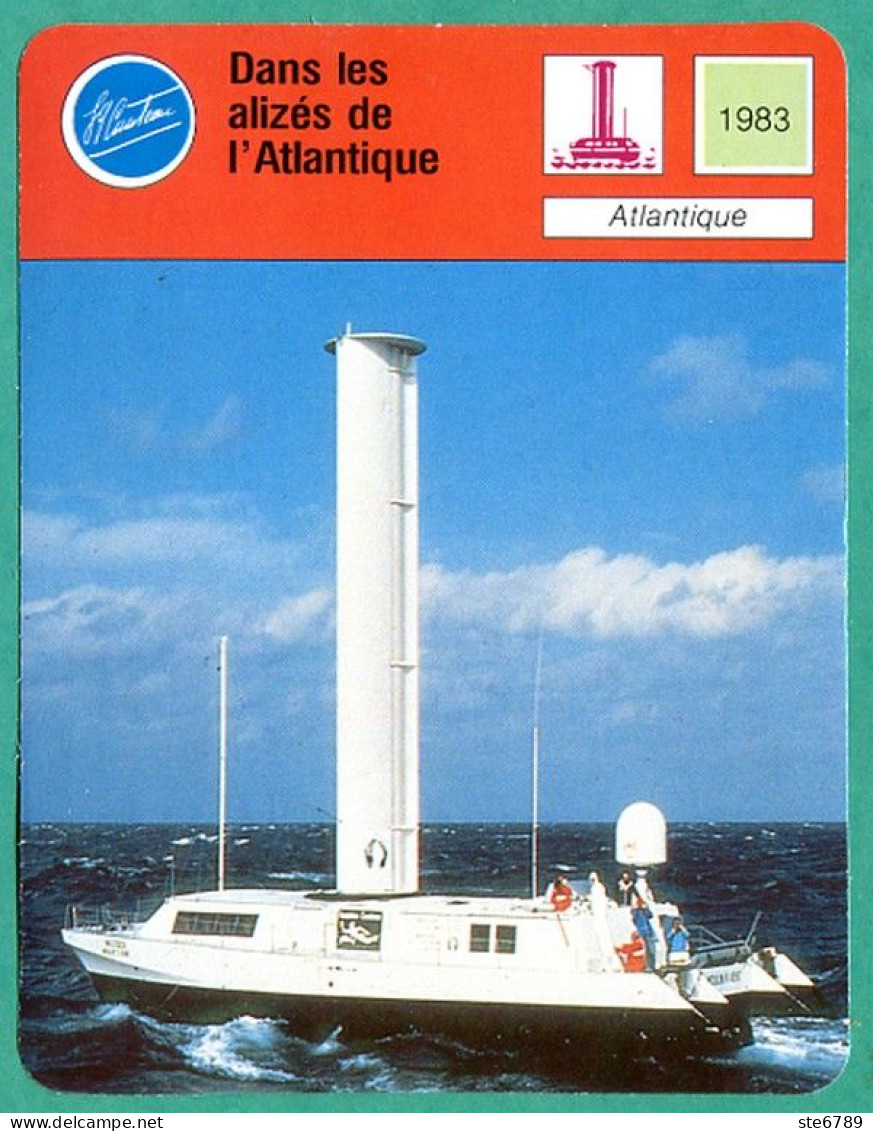 Dans Les Alizés De L'Atlantique  Bateau Fiche Illustrée Cousteau N° 814 - Schiffe