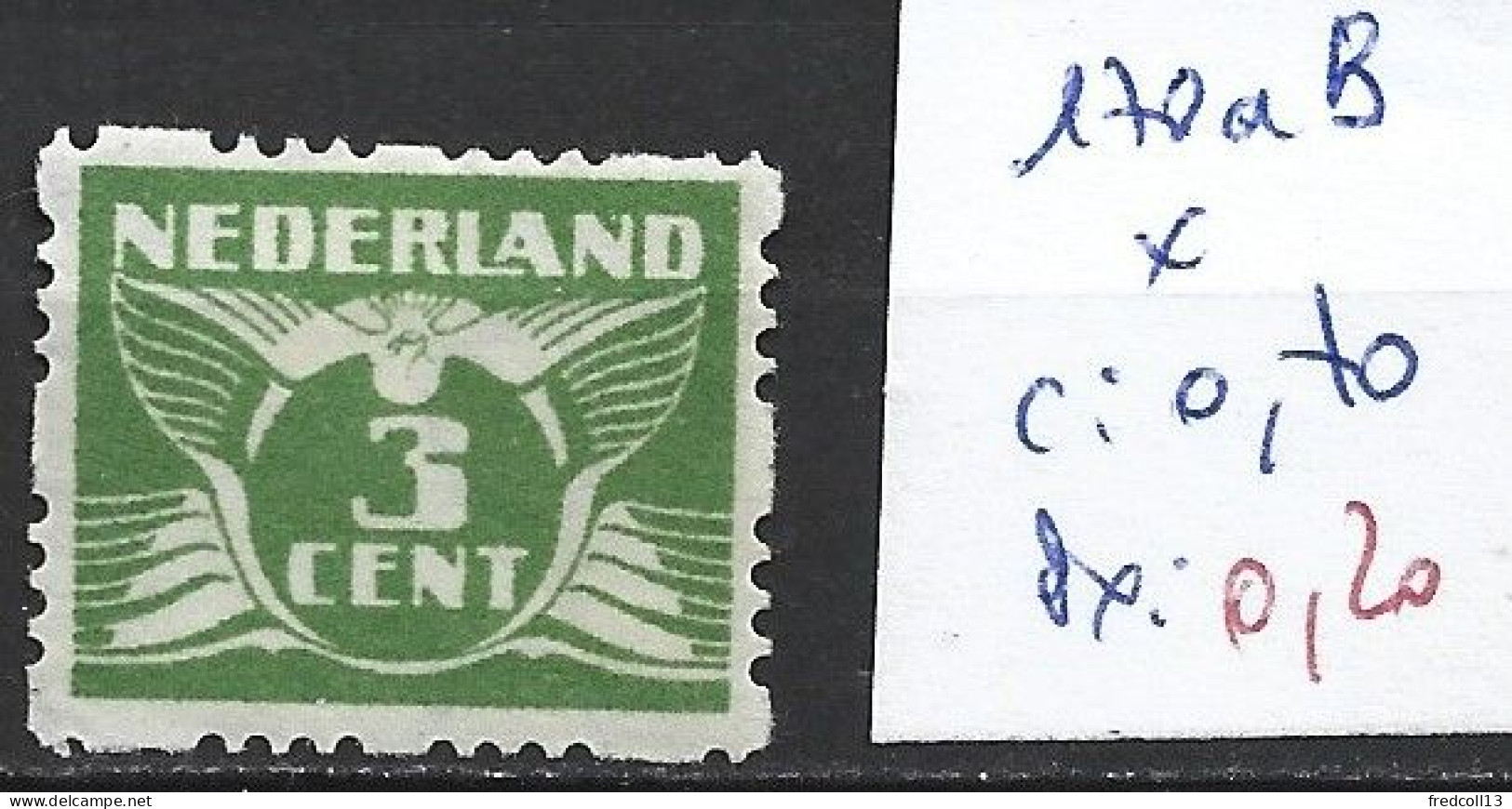 PAYS-BAS 170aB * Côte 0.70 € - Unused Stamps