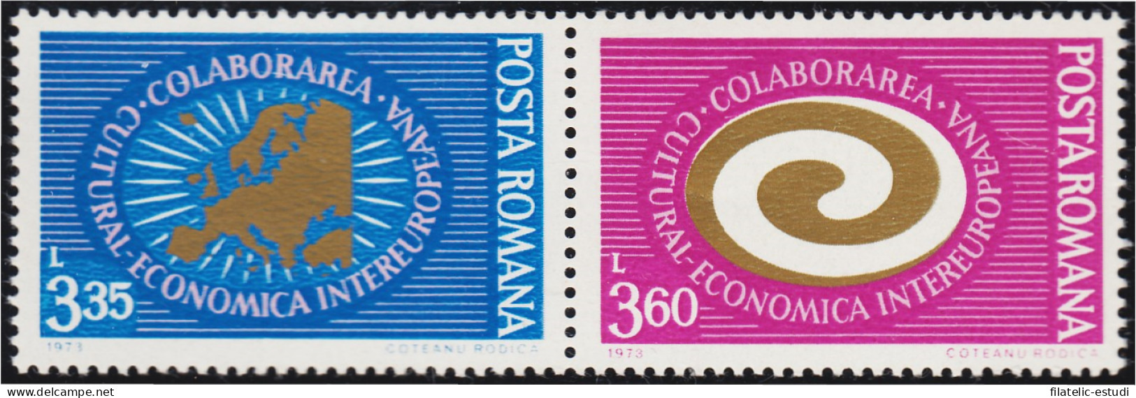 Rumanía Romania 2755/56 1973 Colaboración Europea MNH - Autres & Non Classés