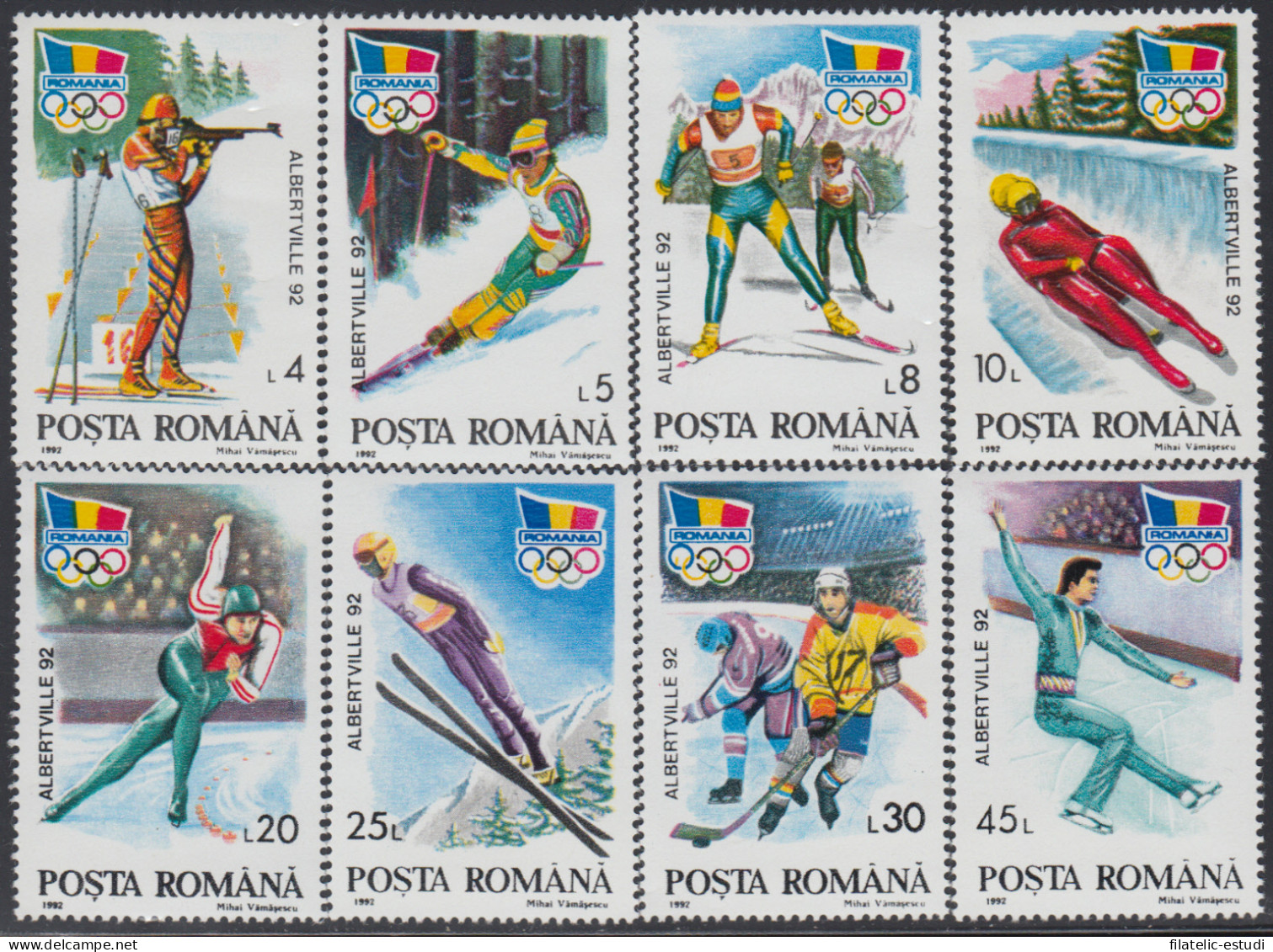 Rumanía Romania 3985A/85H 1992 JJOO Albertville Winter Olympics Deportes Sport - Other & Unclassified