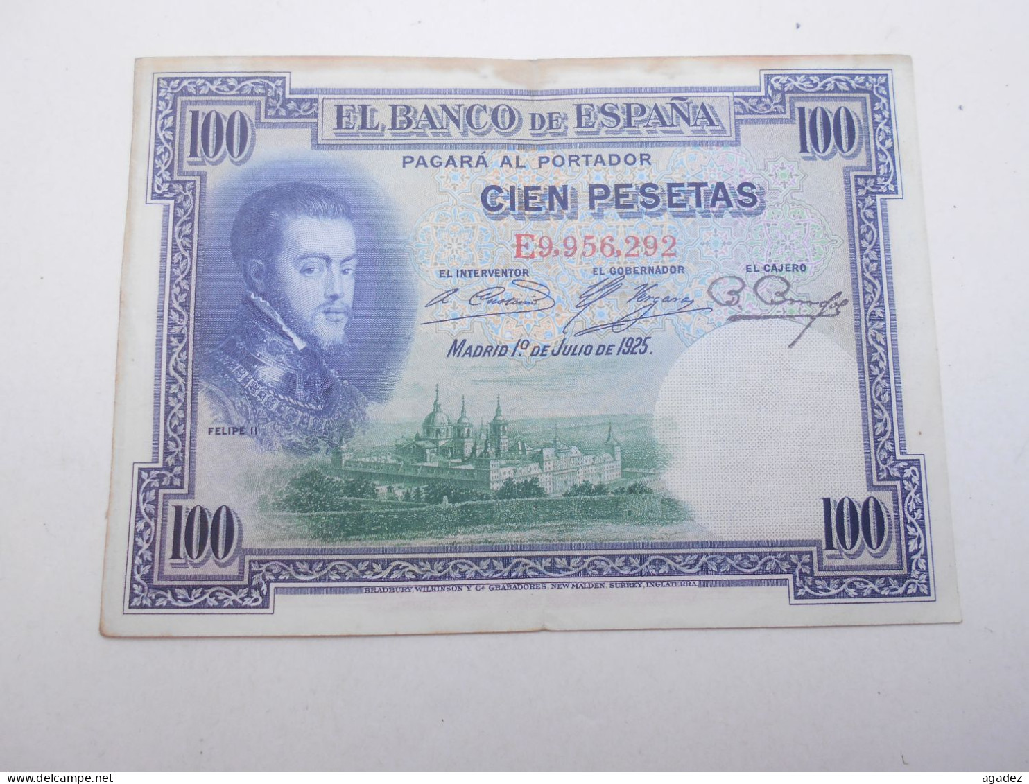 Ancien Billet De Banque  Espagne Espana 100 Pesetas 1925 - 50 Peseten