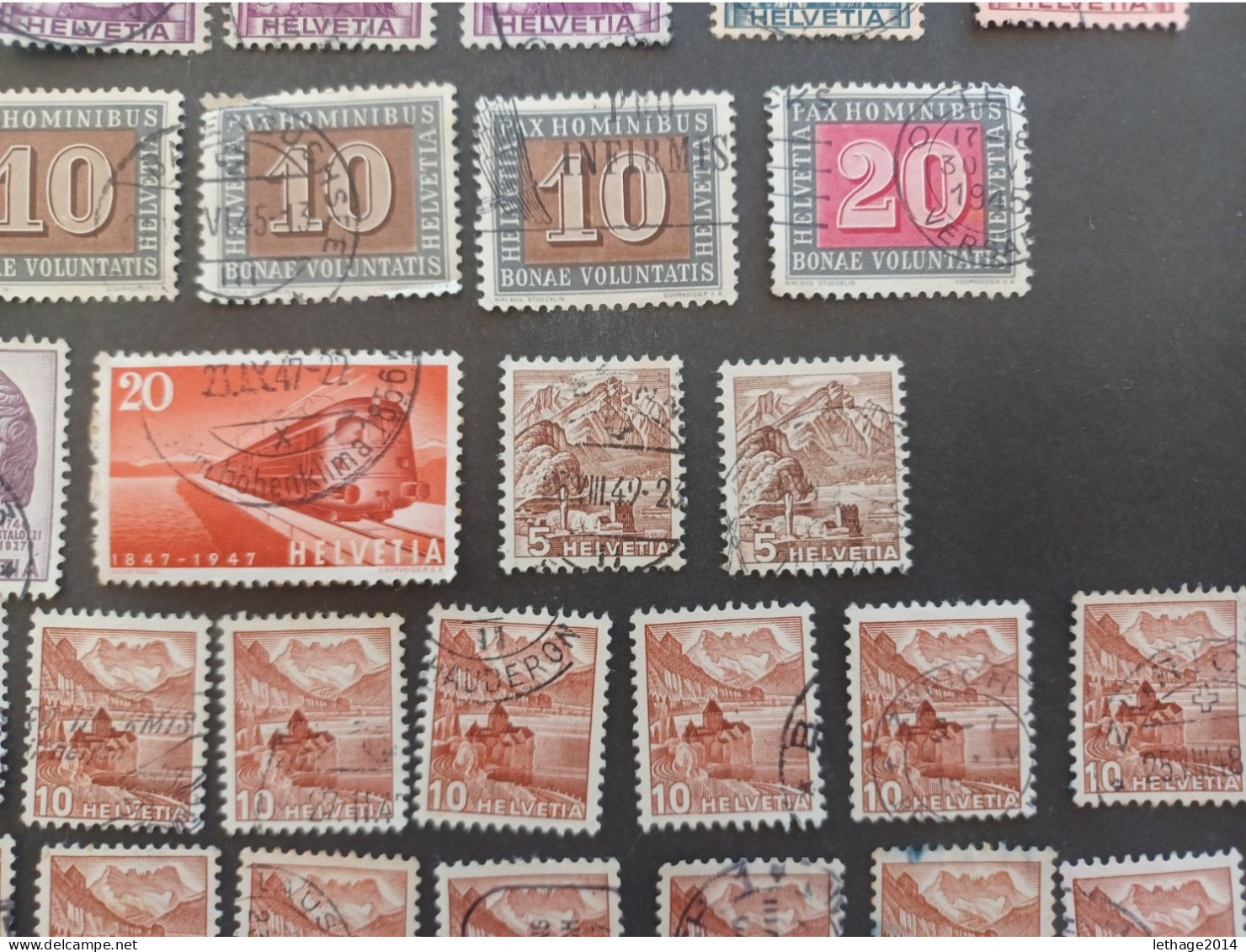 SVIZZERA SWITZERLAND FROM 1862 HELVETIA TO 1960 BIG STOCK MIX SERVICE AIRMAIL PRO JUVENTUE FRAGMANT 90 SCANNERS -- GIULY