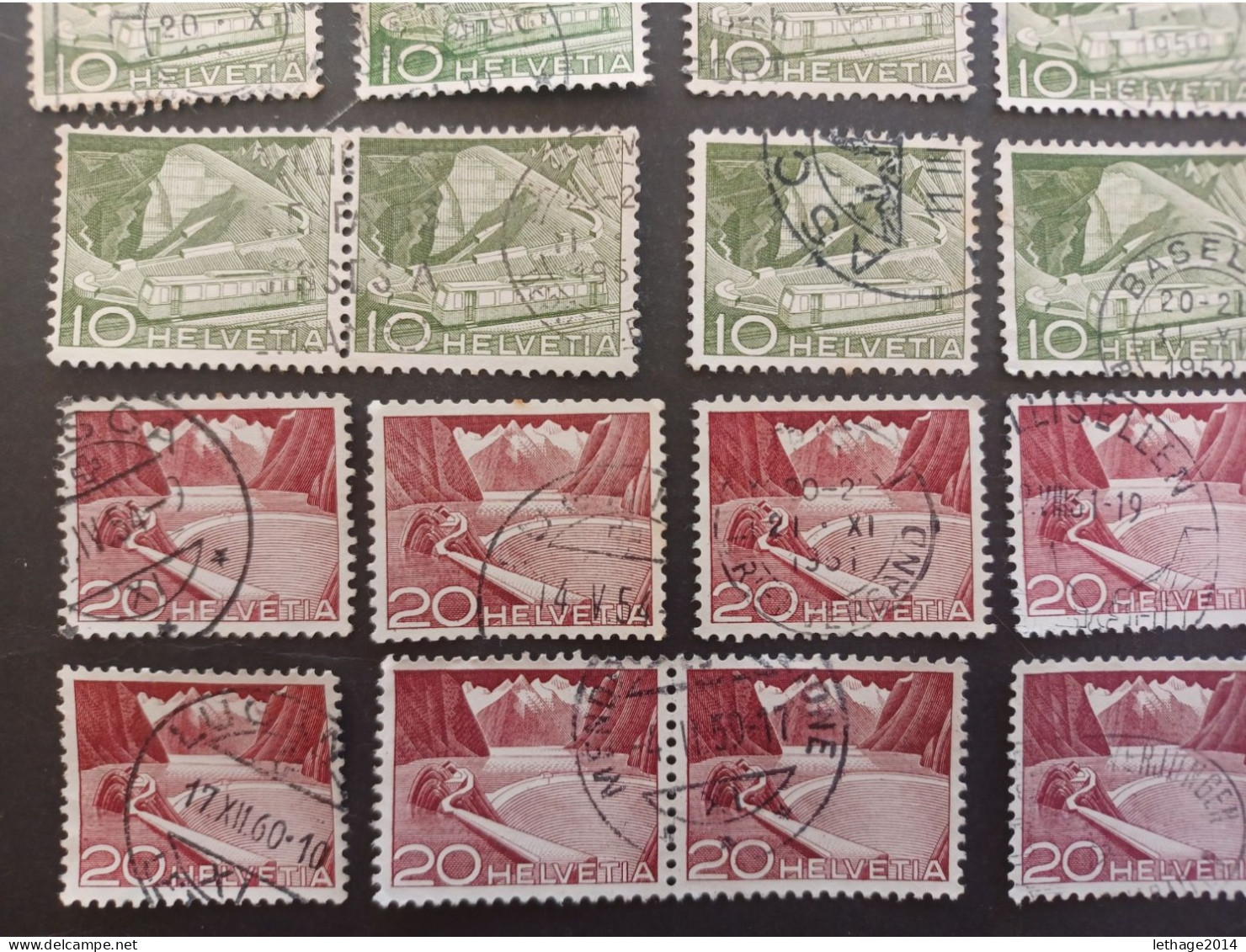 SVIZZERA SWITZERLAND FROM 1862 HELVETIA TO 1960 BIG STOCK MIX SERVICE AIRMAIL PRO JUVENTUE FRAGMANT 90 SCANNERS -- GIULY