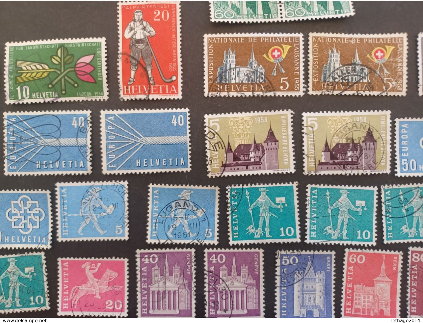 SVIZZERA SWITZERLAND FROM 1862 HELVETIA TO 1960 BIG STOCK MIX SERVICE AIRMAIL PRO JUVENTUE FRAGMANT 90 SCANNERS -- GIULY