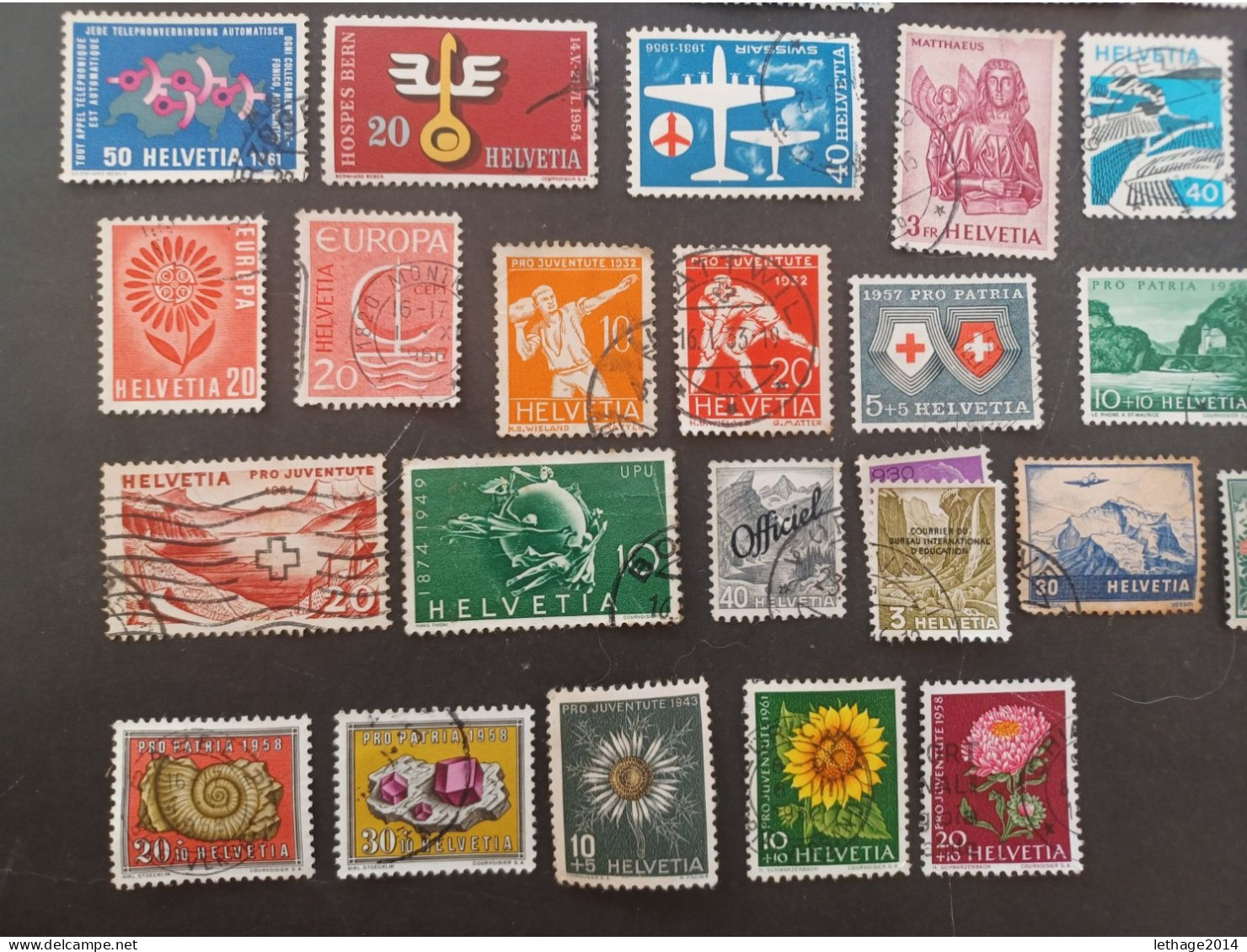 SVIZZERA SWITZERLAND FROM 1862 HELVETIA TO 1960 BIG STOCK MIX SERVICE AIRMAIL PRO JUVENTUE FRAGMANT 90 SCANNERS -- GIULY