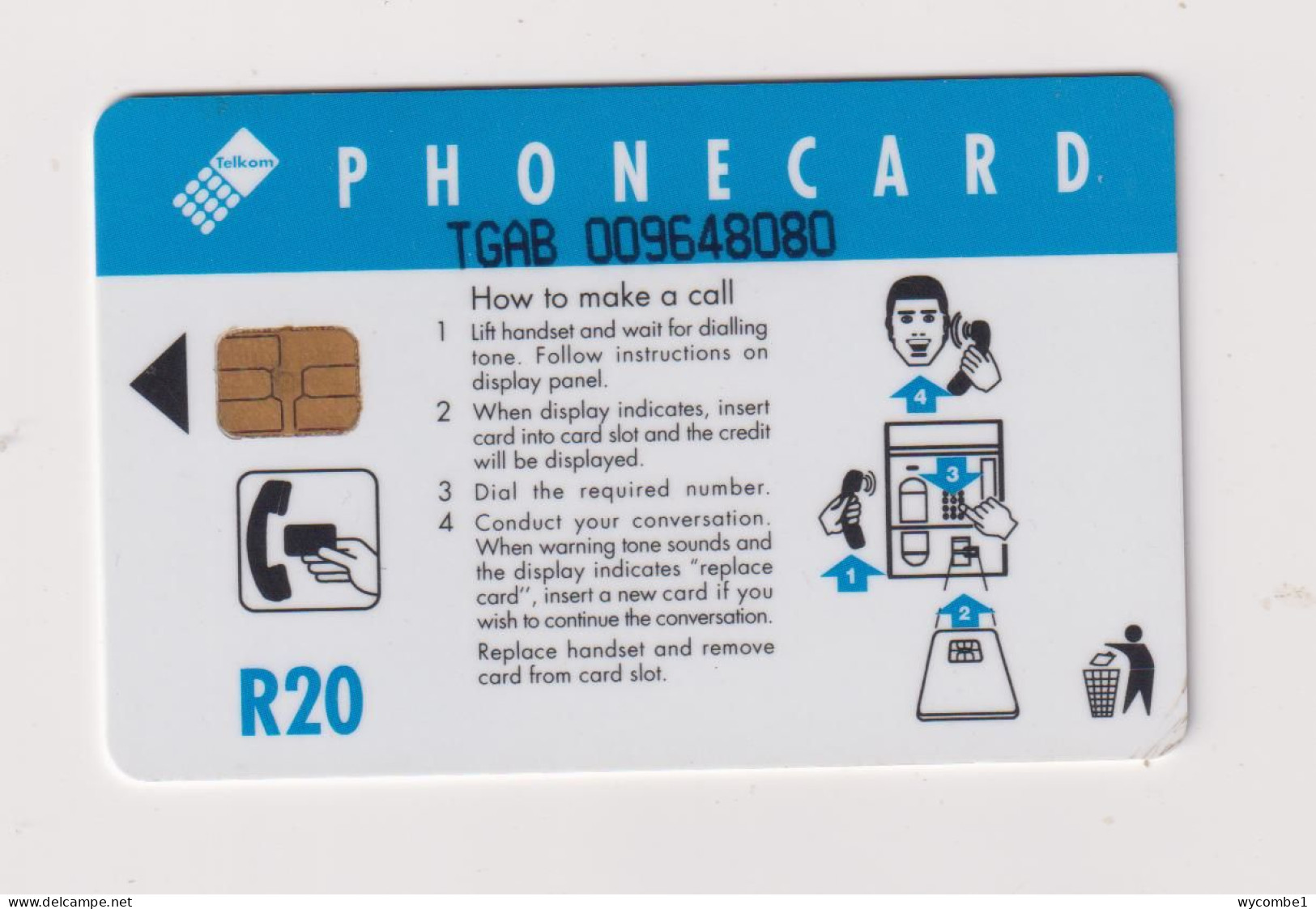 SOUTH AFRICA  -  Cardphone Chip Phonecard - South Africa