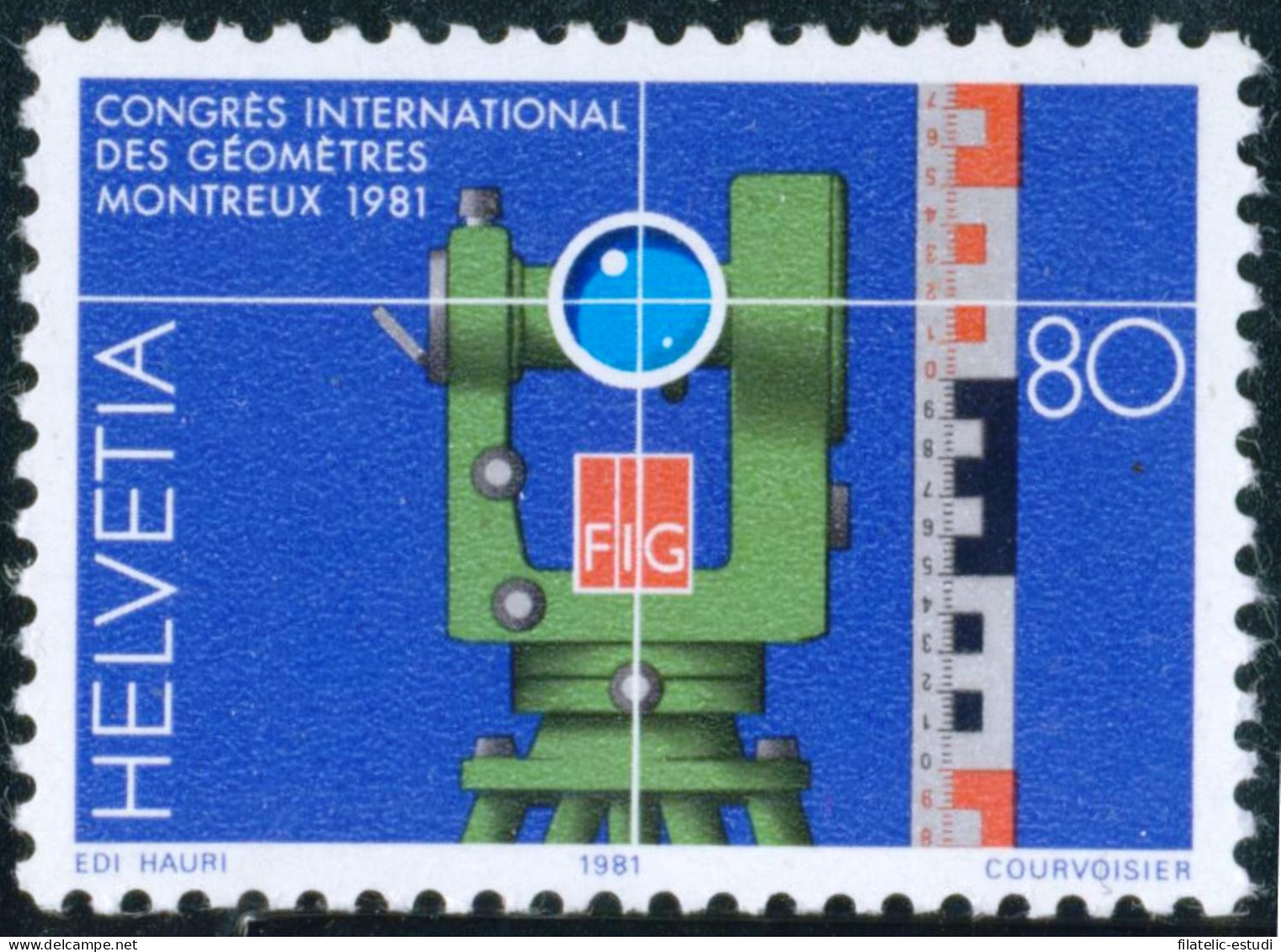 VAR1/S Suiza Switzerland   Nº 1124   1981  Congreso Inter. De Geometría Geomet - Andere & Zonder Classificatie